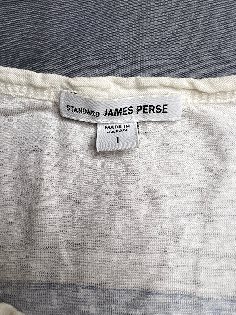 James Perse Standard Pocket Tee – Palm Tree Graphic Back | Size 1